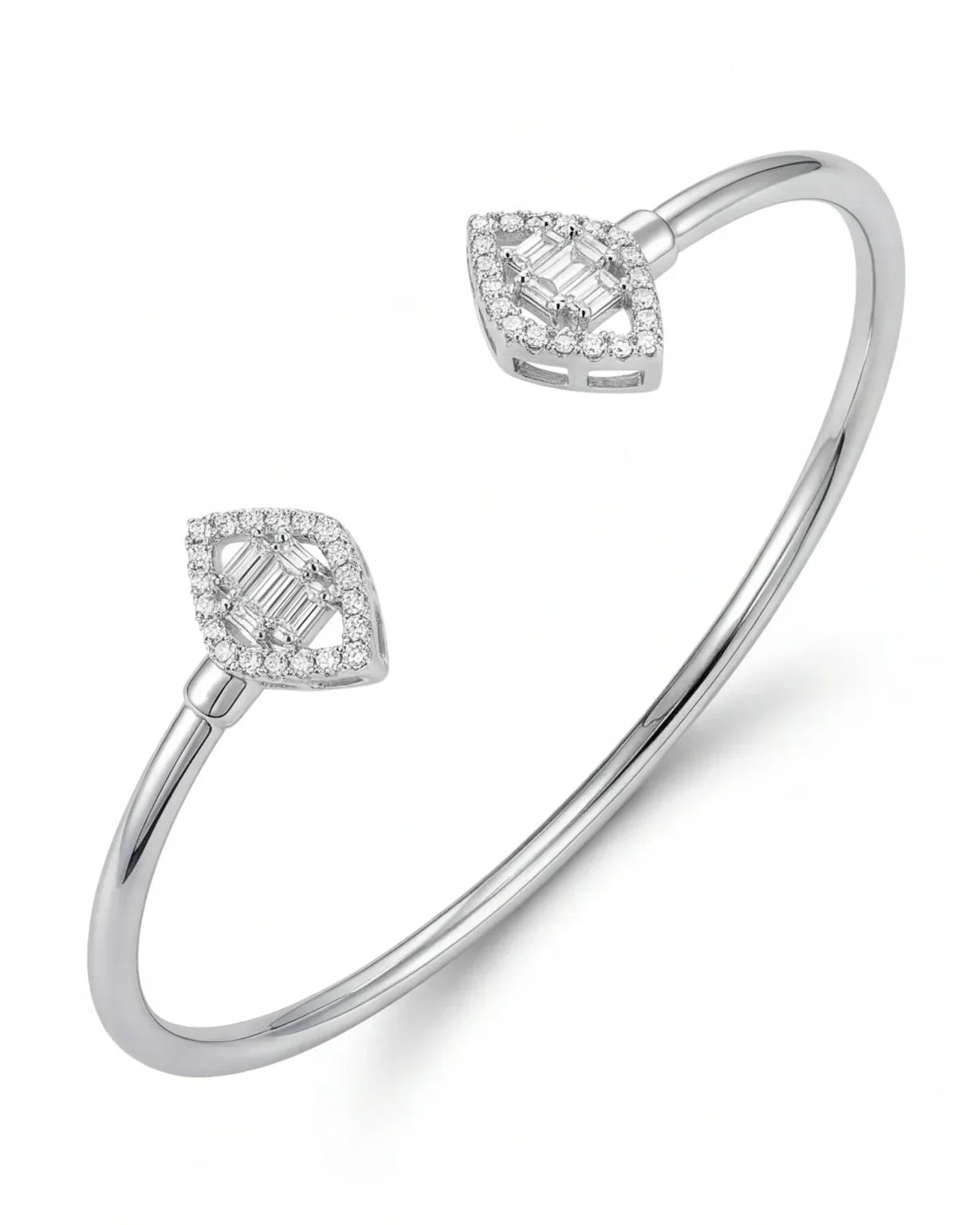 Deco Cuff Bracelet – Baguette & Pavé CZ Open Cuff Style Guide for Women