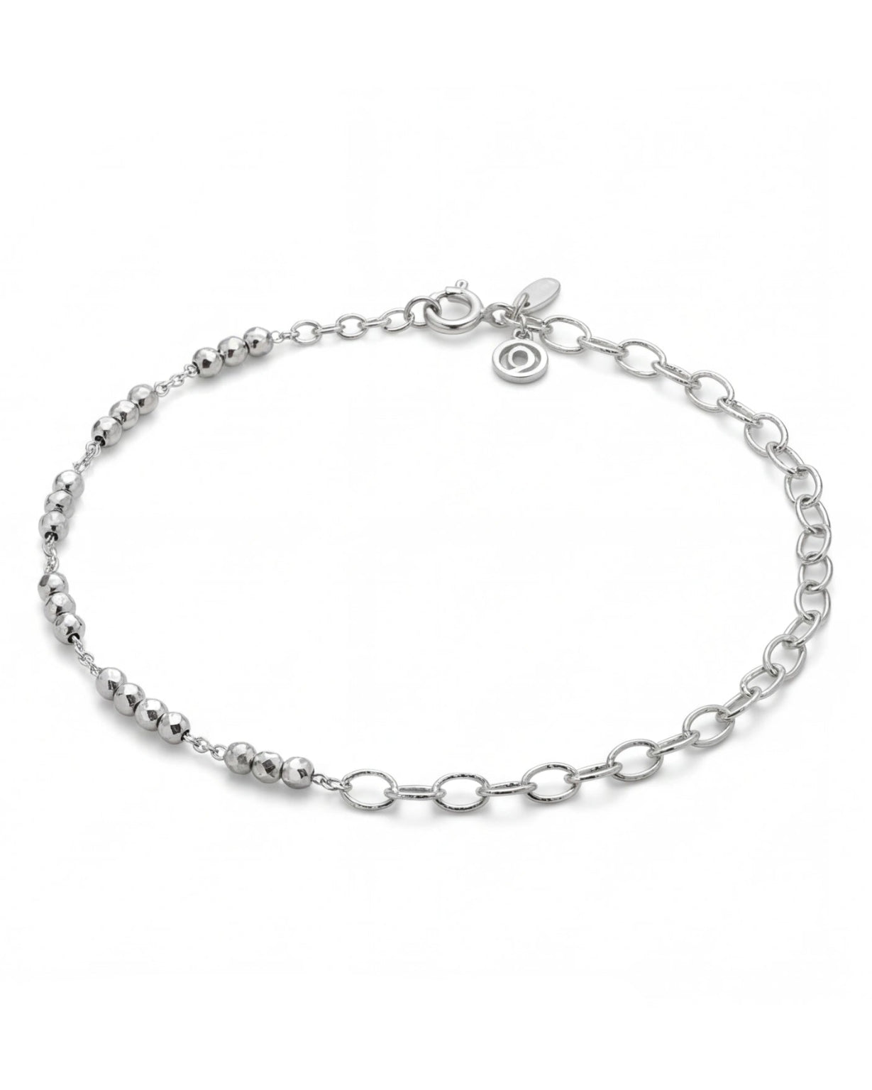 Minimal silver anklet #color_silver