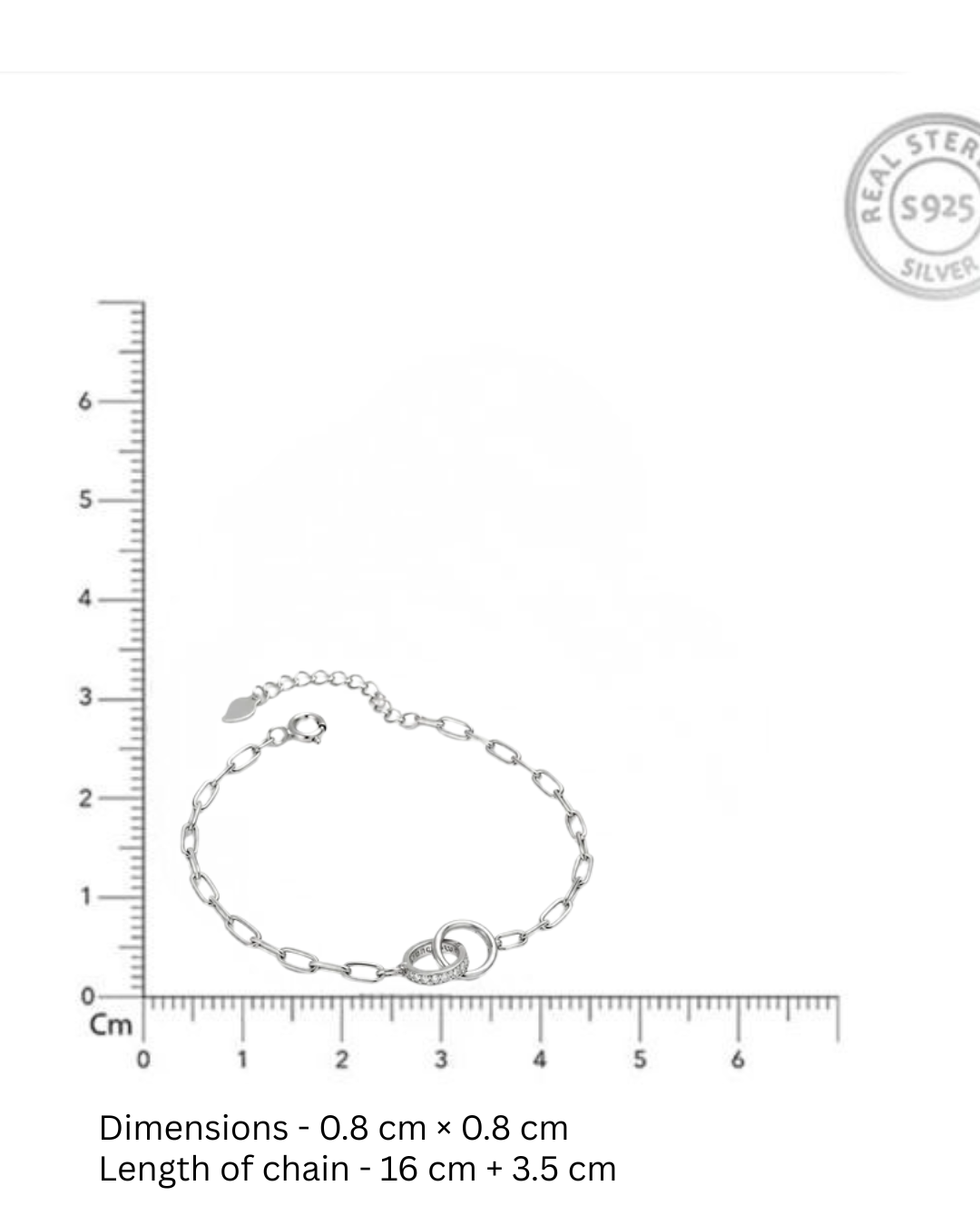 Interlocking Circle Chain Bracelet | 925 Sterling Silver Bracelet