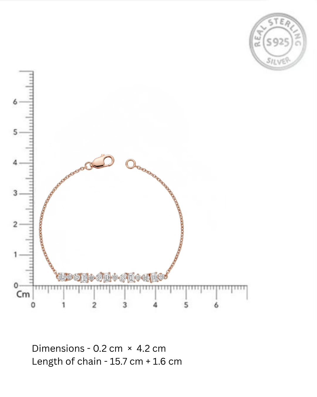 Mixed Cut 925 Silver Bracelet for Women | Constellation Arc Statement Bracelet
