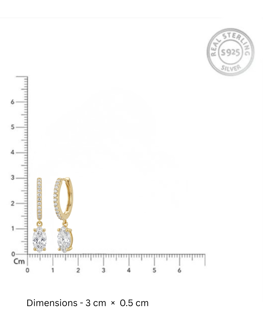 Eula Marquise Drops – CZ Hoops