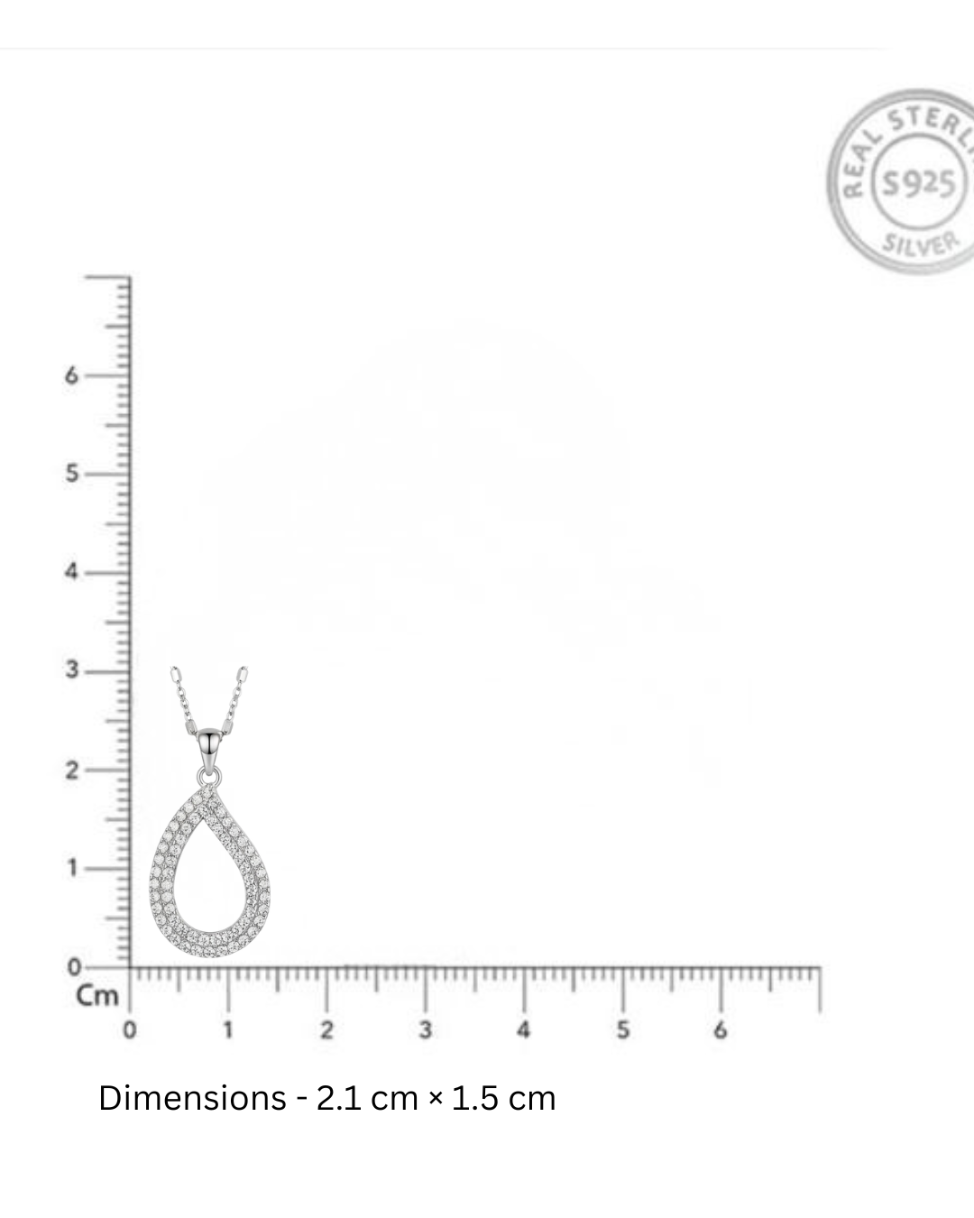 Crystal Pear Silhouette Pendant Necklace