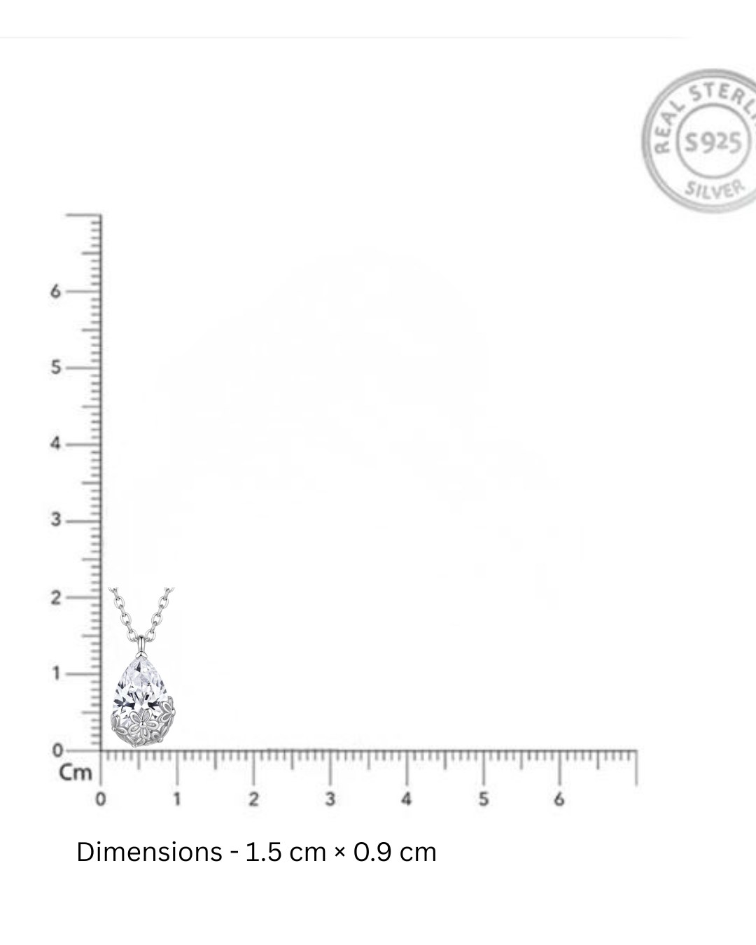White Crystal Solitaire Pendant Necklace