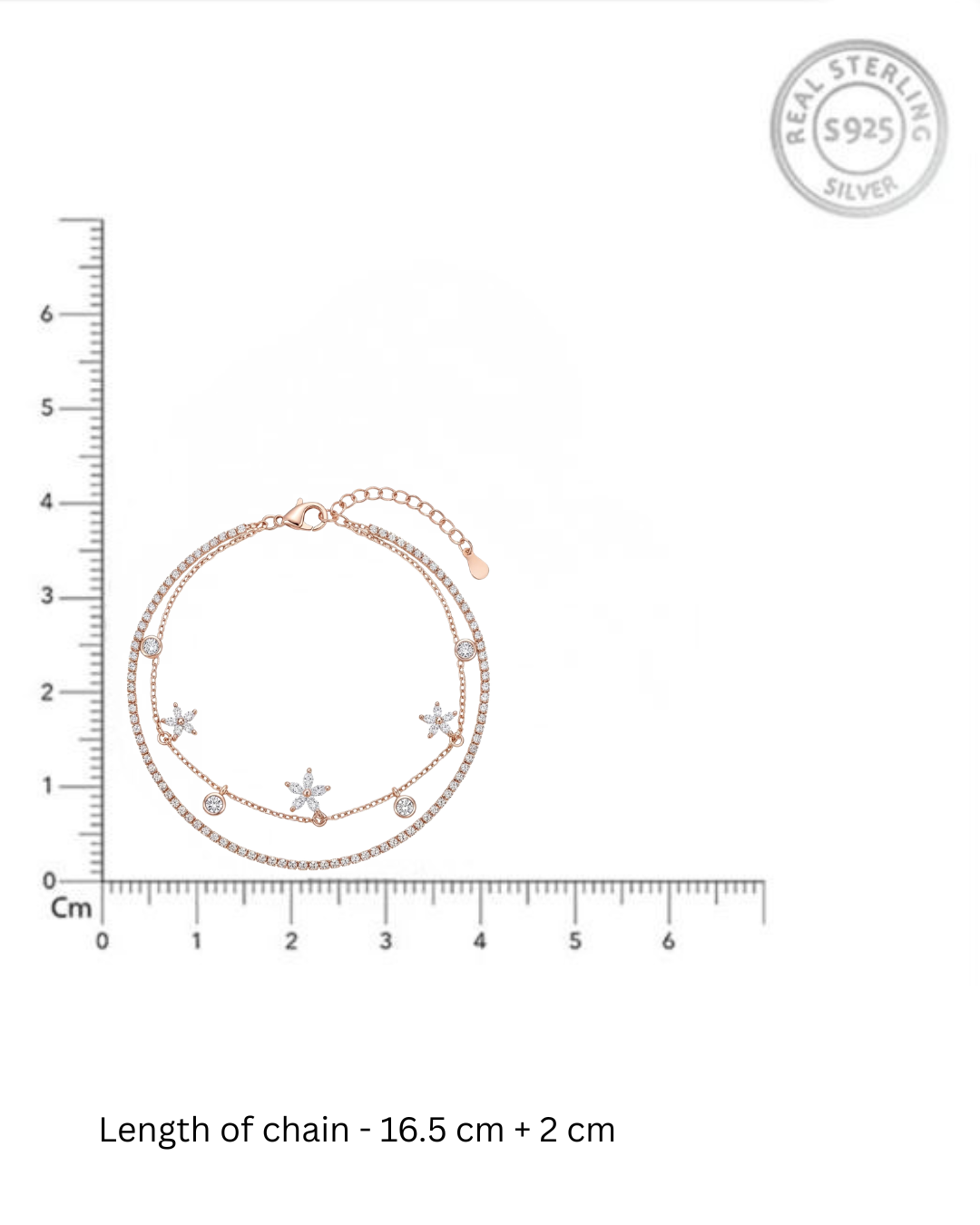 Dalilah Layer Bracelet – Floral CZ