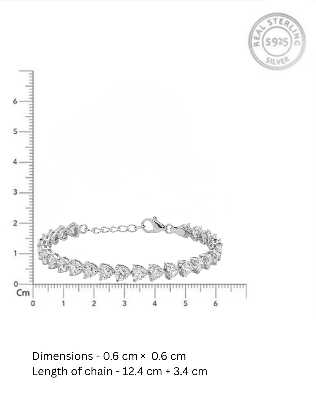 Forever Tennis Bracelet – Heart Prong CZ Tennis Bracelet