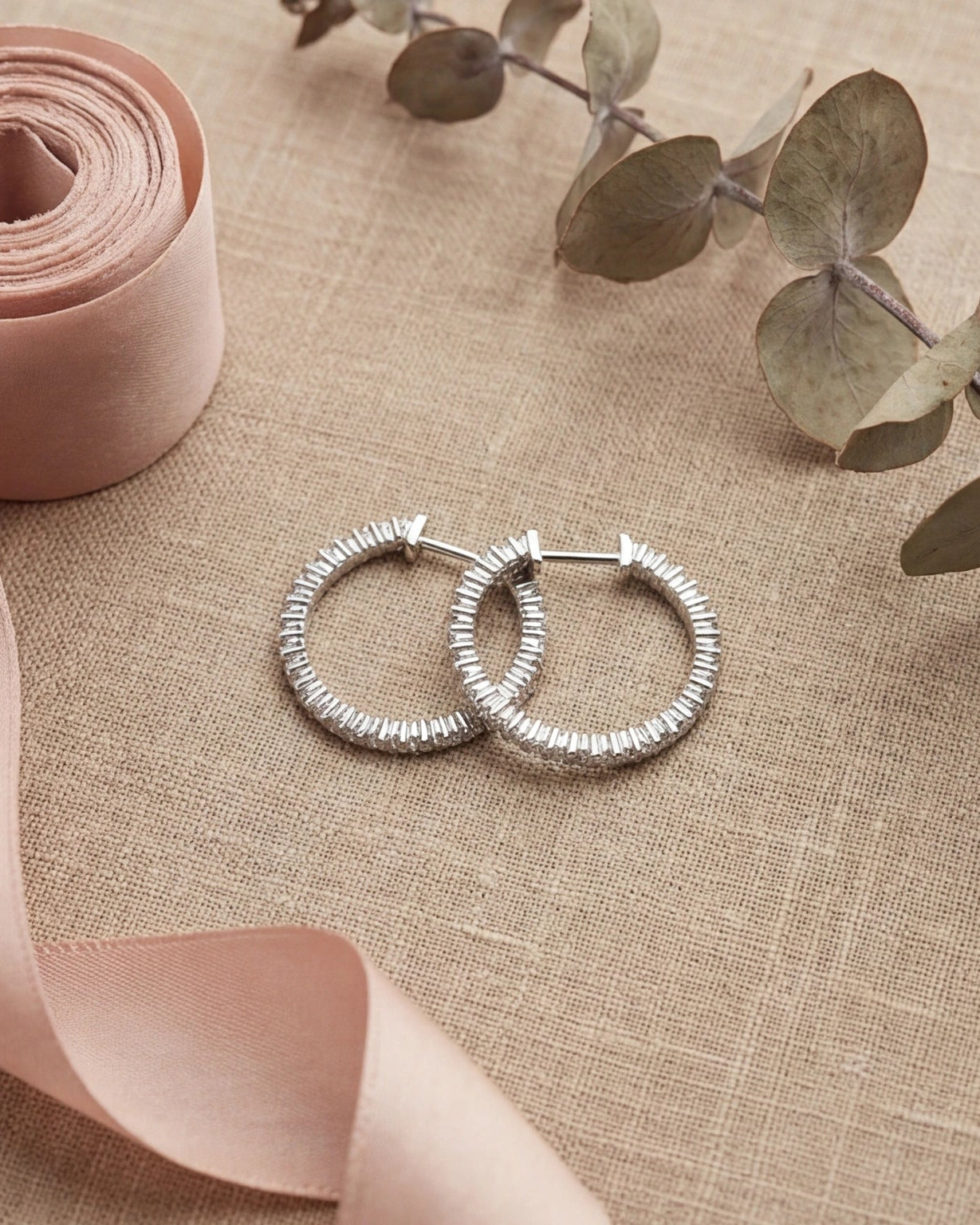 Bria Classic Hoop Earrings#color_silver