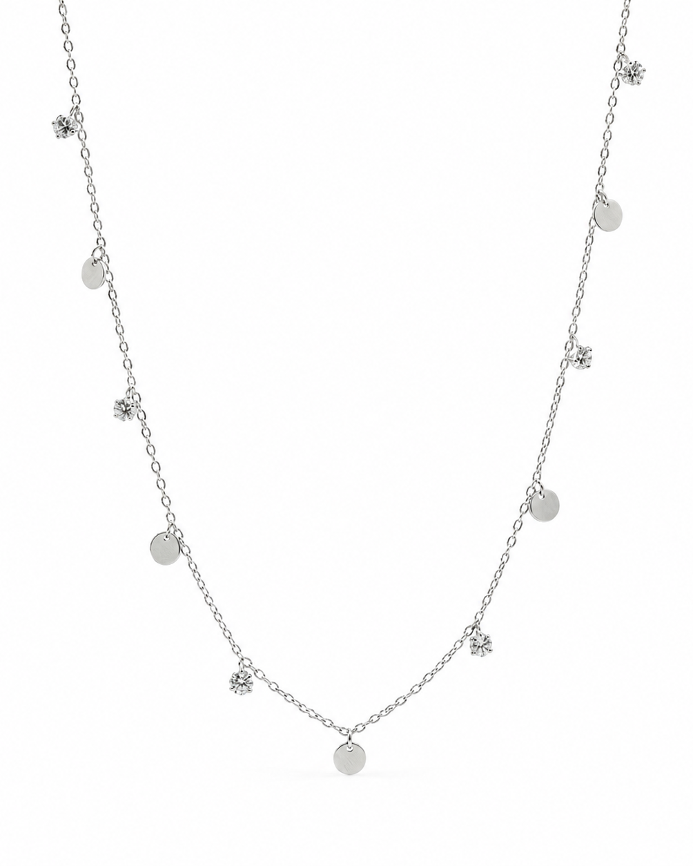 Station charm chain necklace
