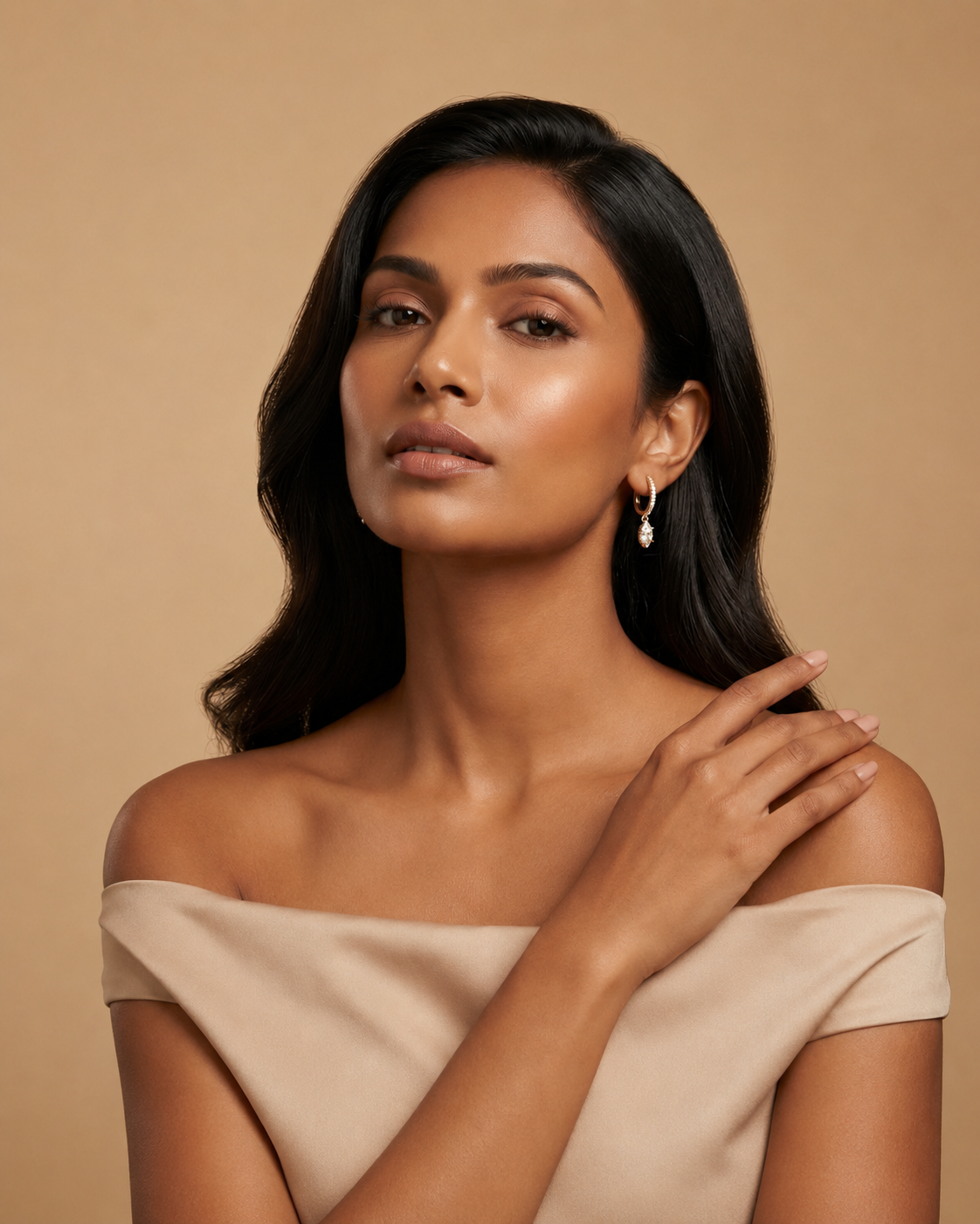 Eula marquise drop earrings #color_rose gold