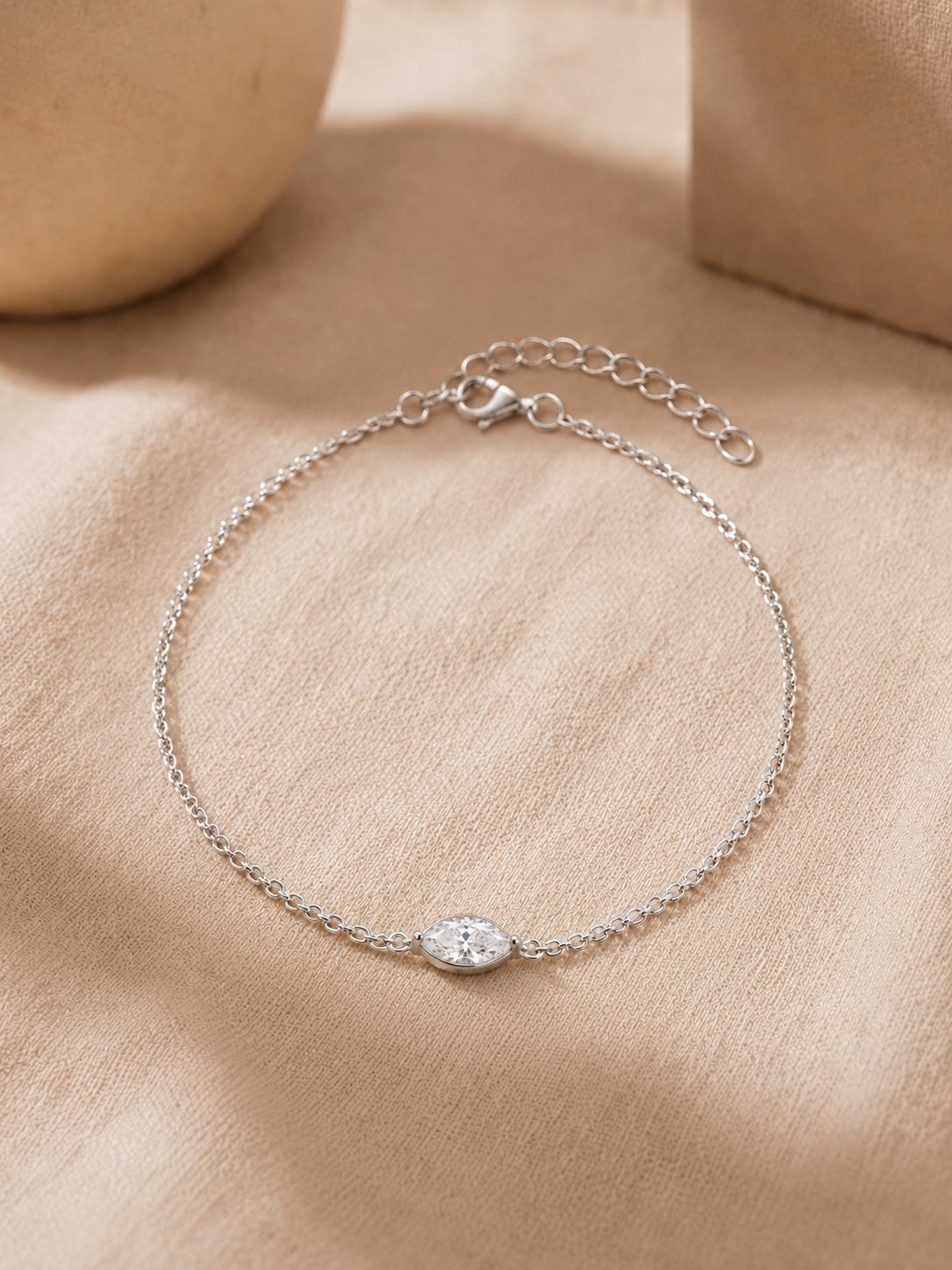 Luna Marquise Crystal Bracelet #color_silver