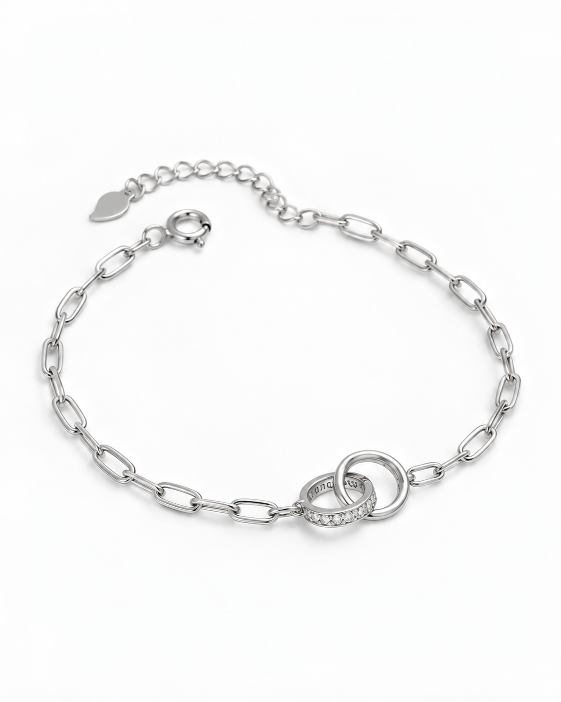 Interlocking Circle Chain Bracelet | 925 Sterling Silver Bracelet