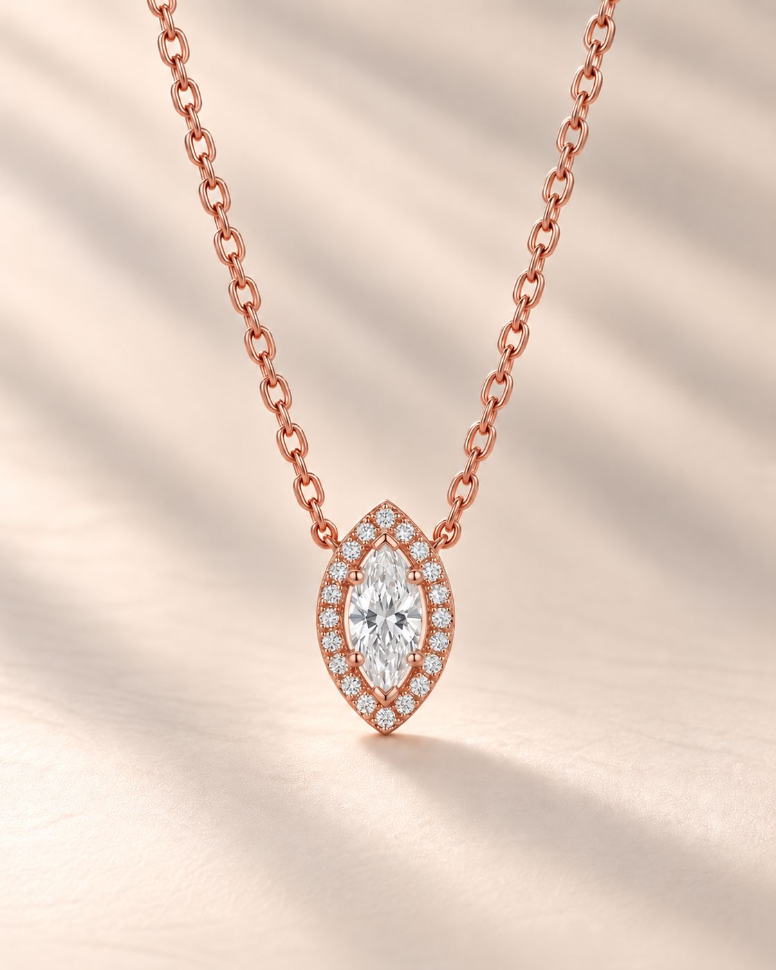 Heart Necklace for Women #color_rose gold