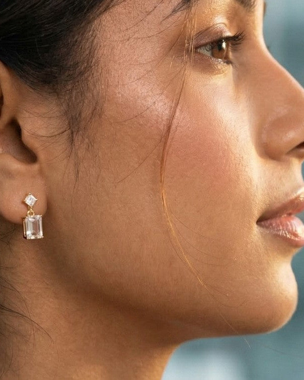 Elegant double drop earrings #color_gold