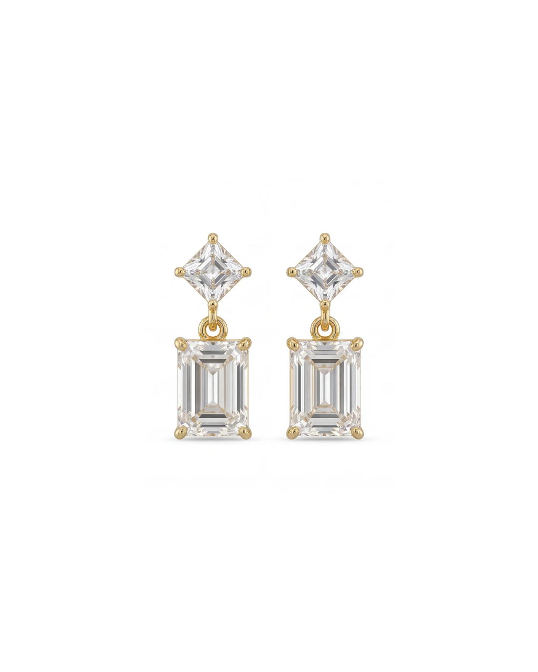 Elegant double drop earrings #color_gold