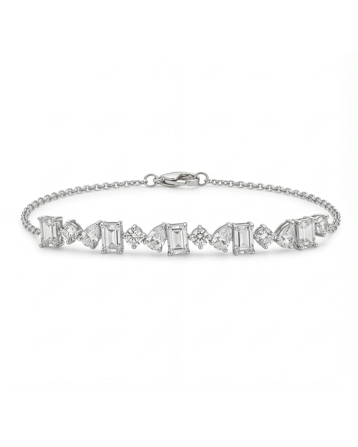 Elegant Constellation Arc Statement Bracelet #color_silver
