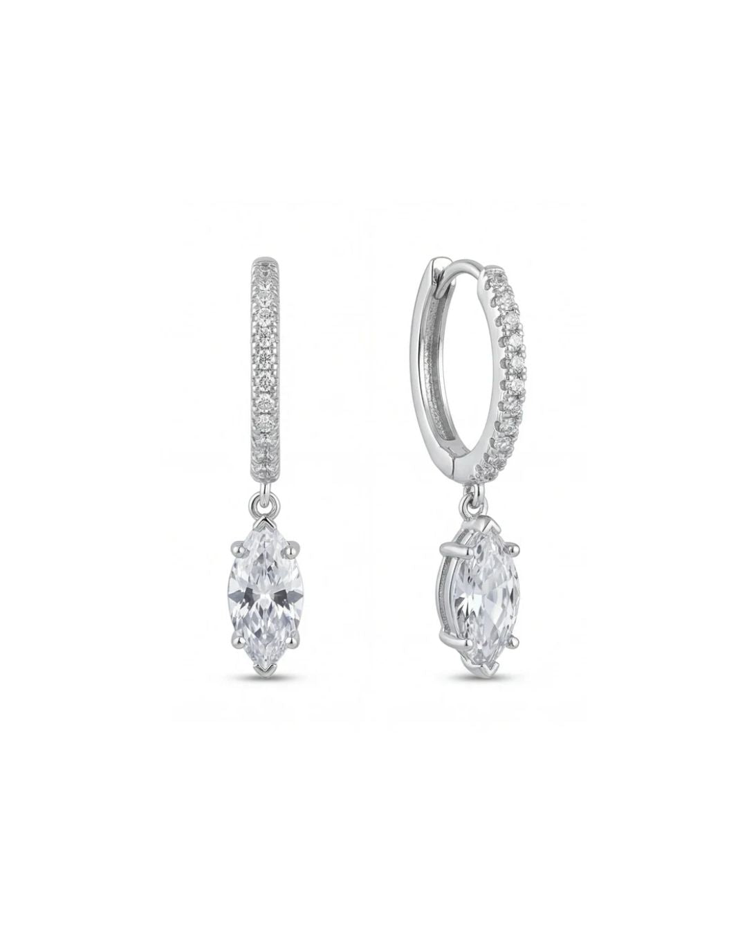 Eula marquise drop earrings #color_silver