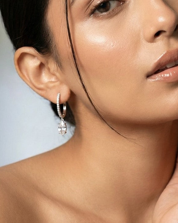 Eula marquise drop earrings #color_silver