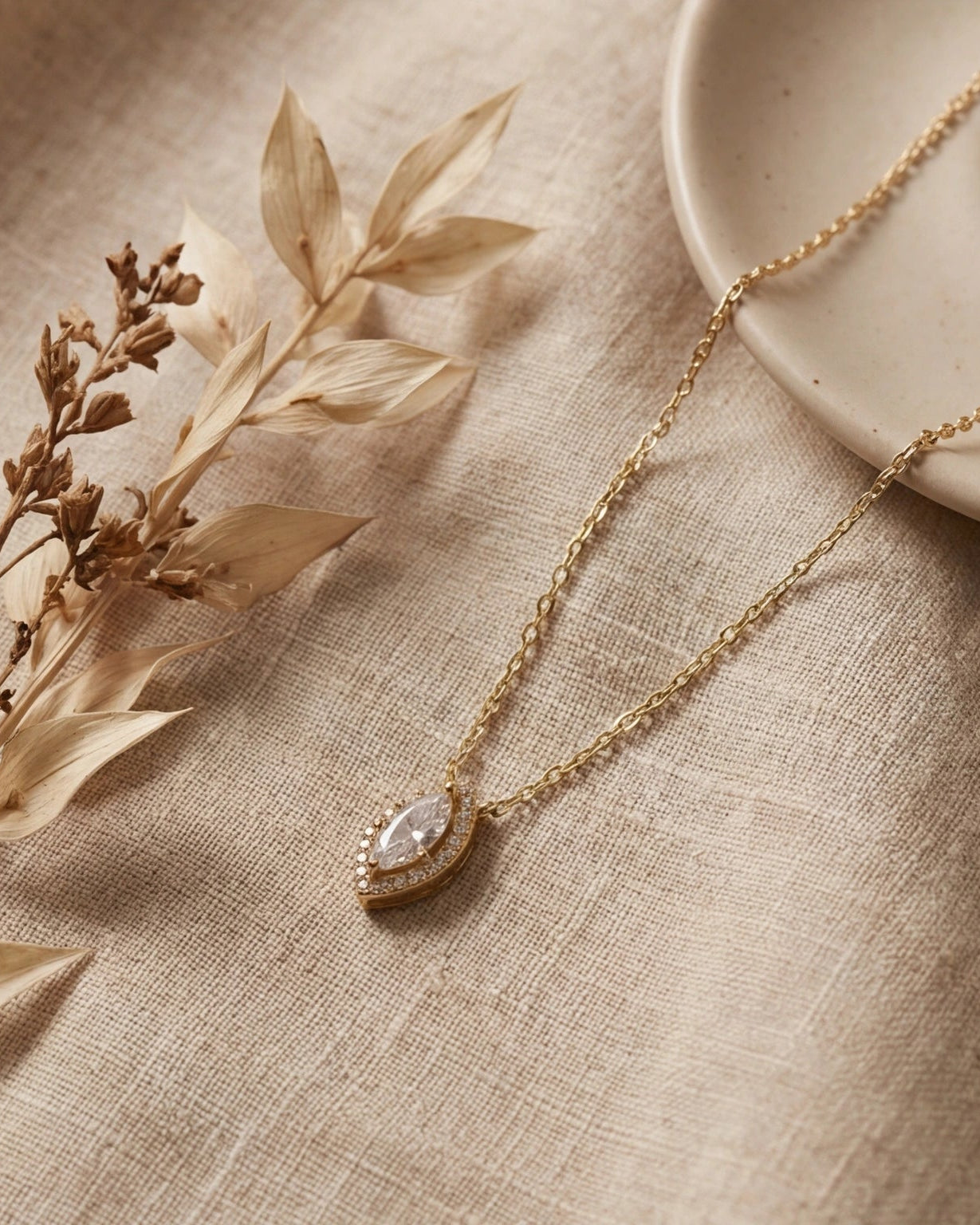 CZ Heart Necklace for Women#color_gold