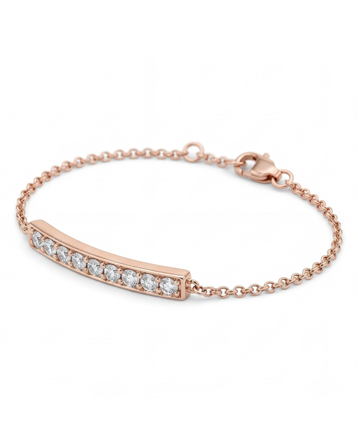 Elegant Lumière Bar minimal bracelet #color_rose gold