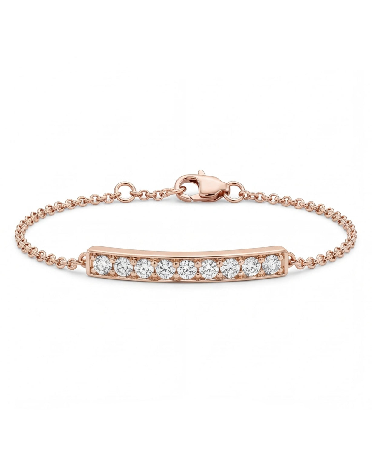 Elegant Lumière Bar minimal bracelet #color_rose gold