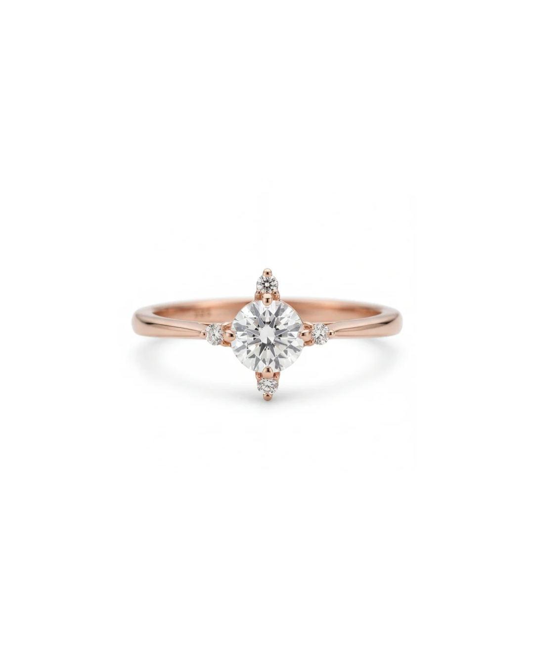 CZ Solitaire Ring for Women#color_rose gold
