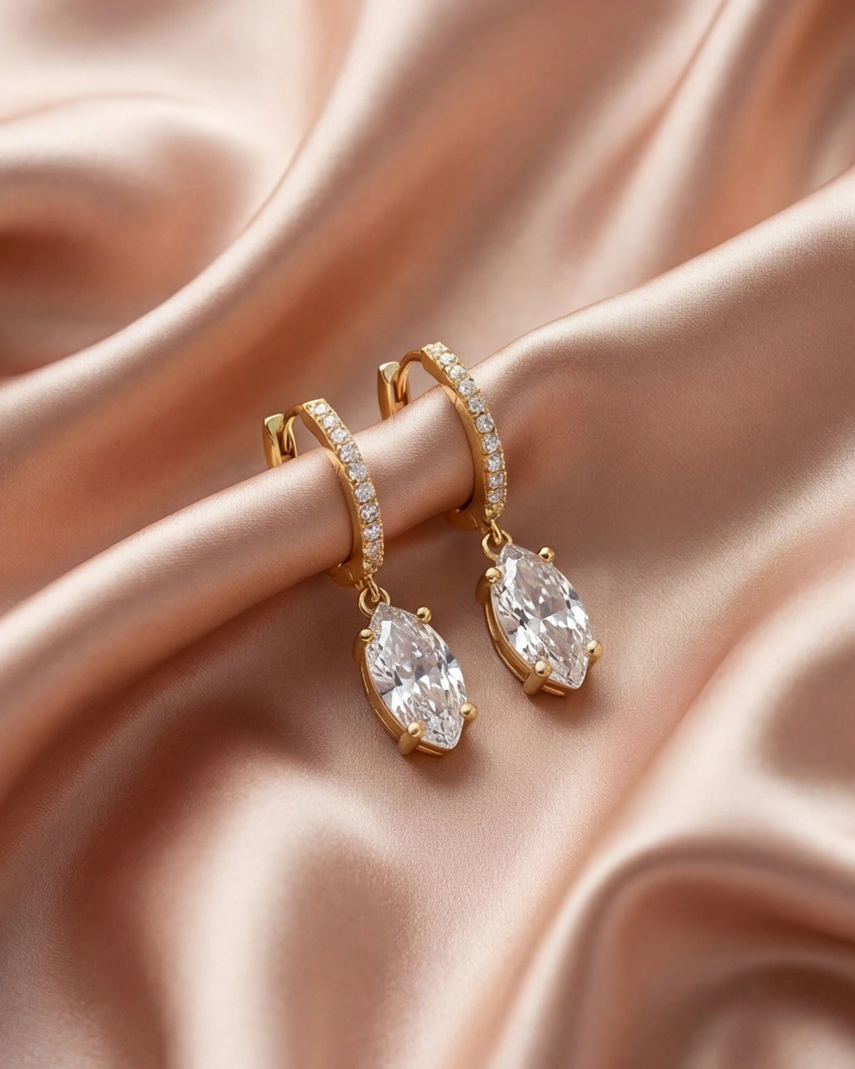 Eula marquise drop earrings #color_gold