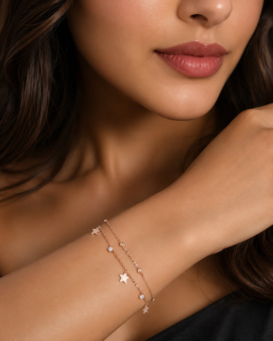 Rose Gold star charm bracelet