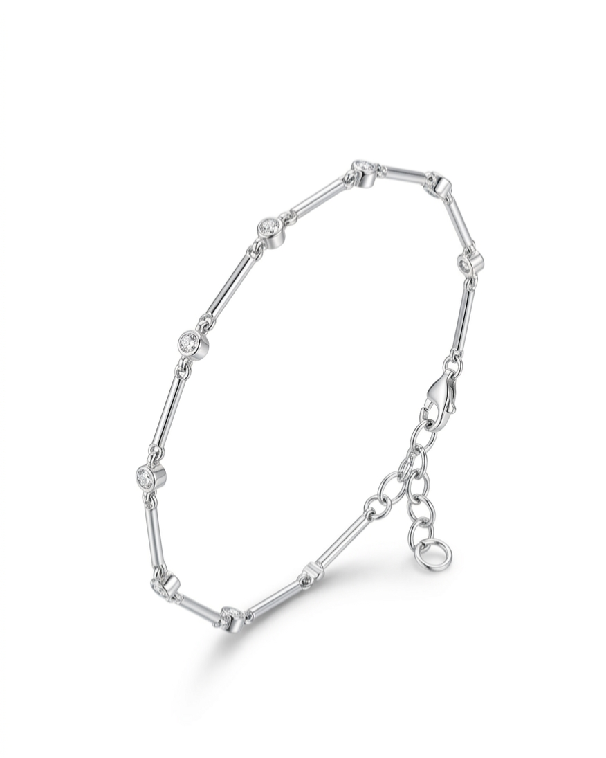 Interval Bracelet – 925 Silver Bar & Station Chain Bracelet Style Guide
