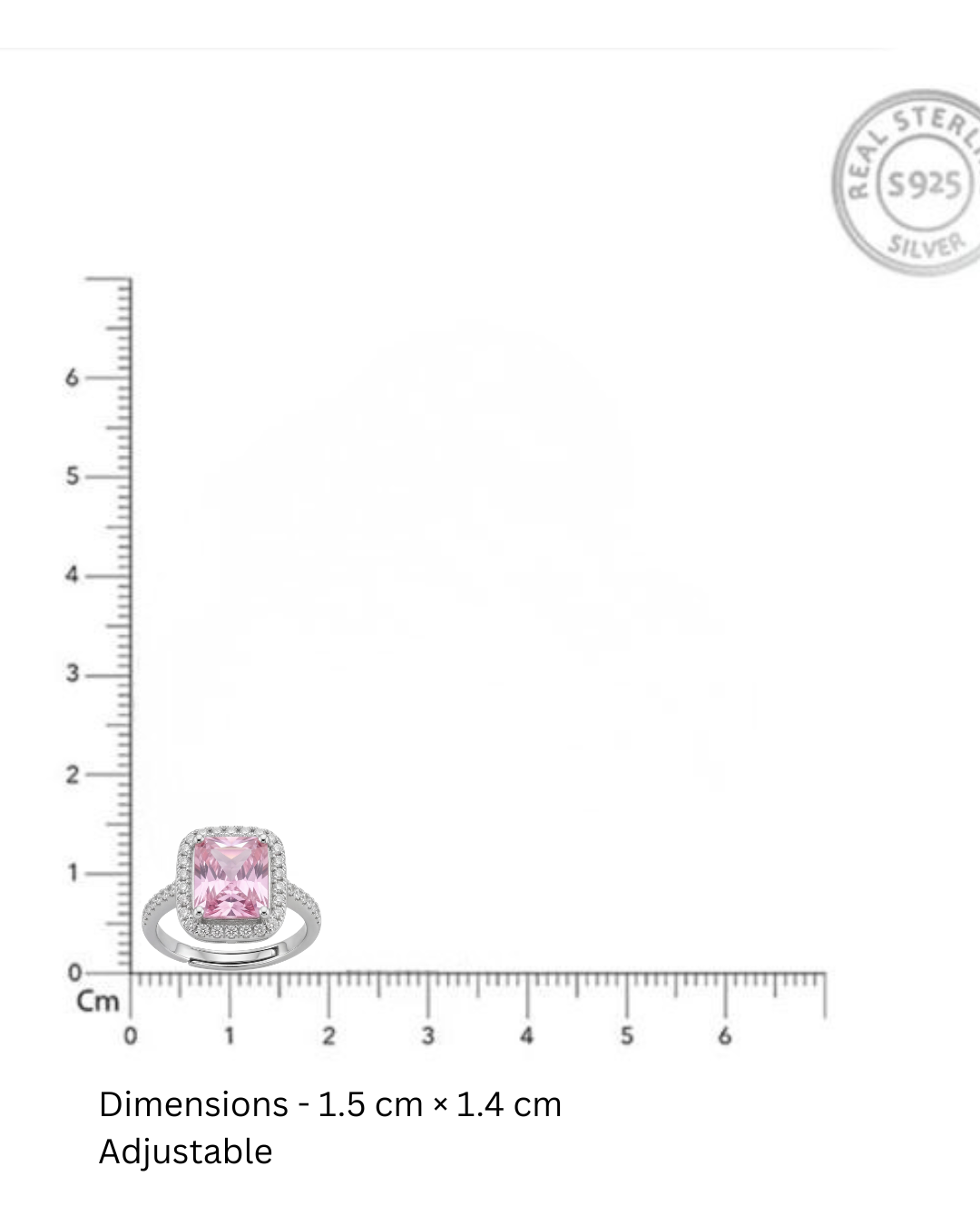 Rose Ice Pink Radiant Cut Halo Ring