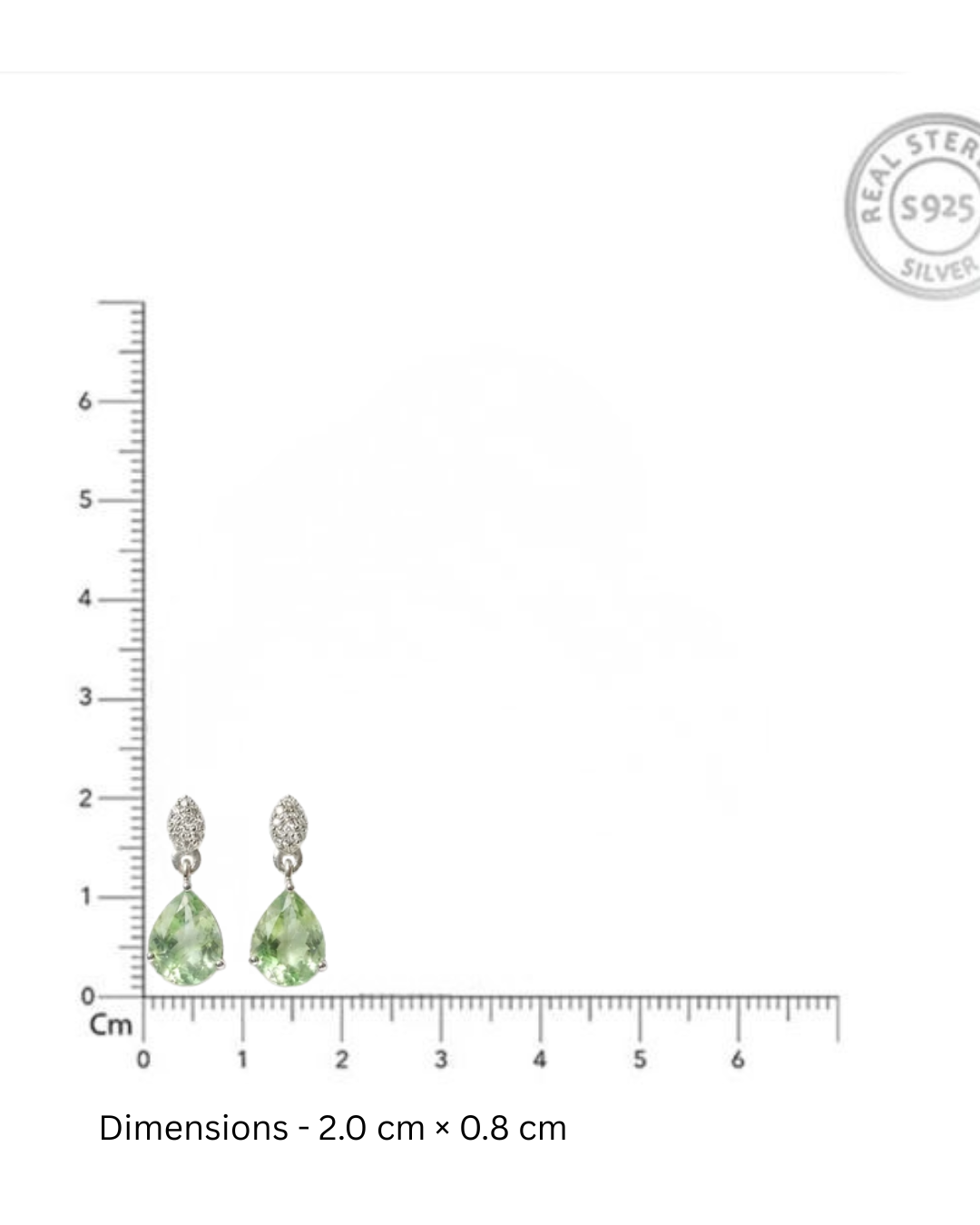 Green Pear-Cut Drop Earrings | 925 Sterling Silver Drops