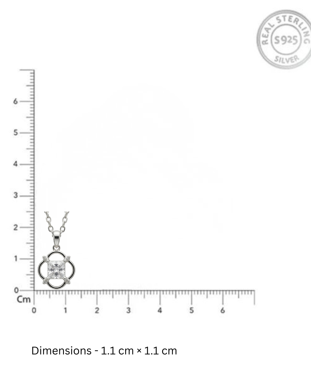 Eleanor Modern Geometric Diamond Style Pendant Necklace