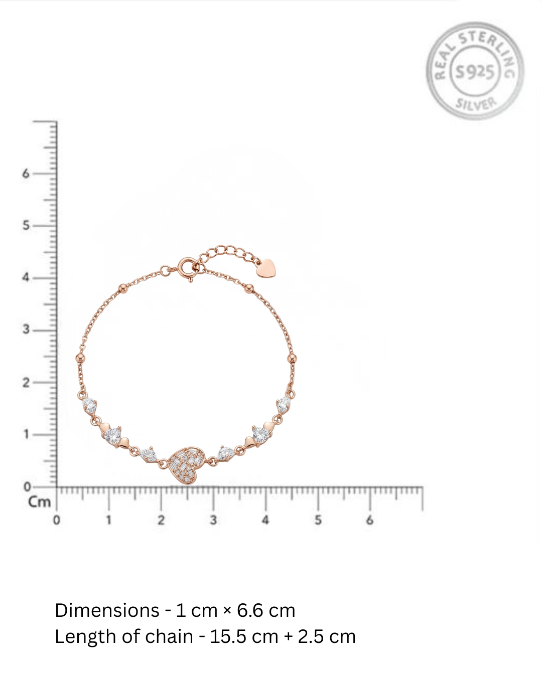 Cara Heart Bracelet – CZ Heart