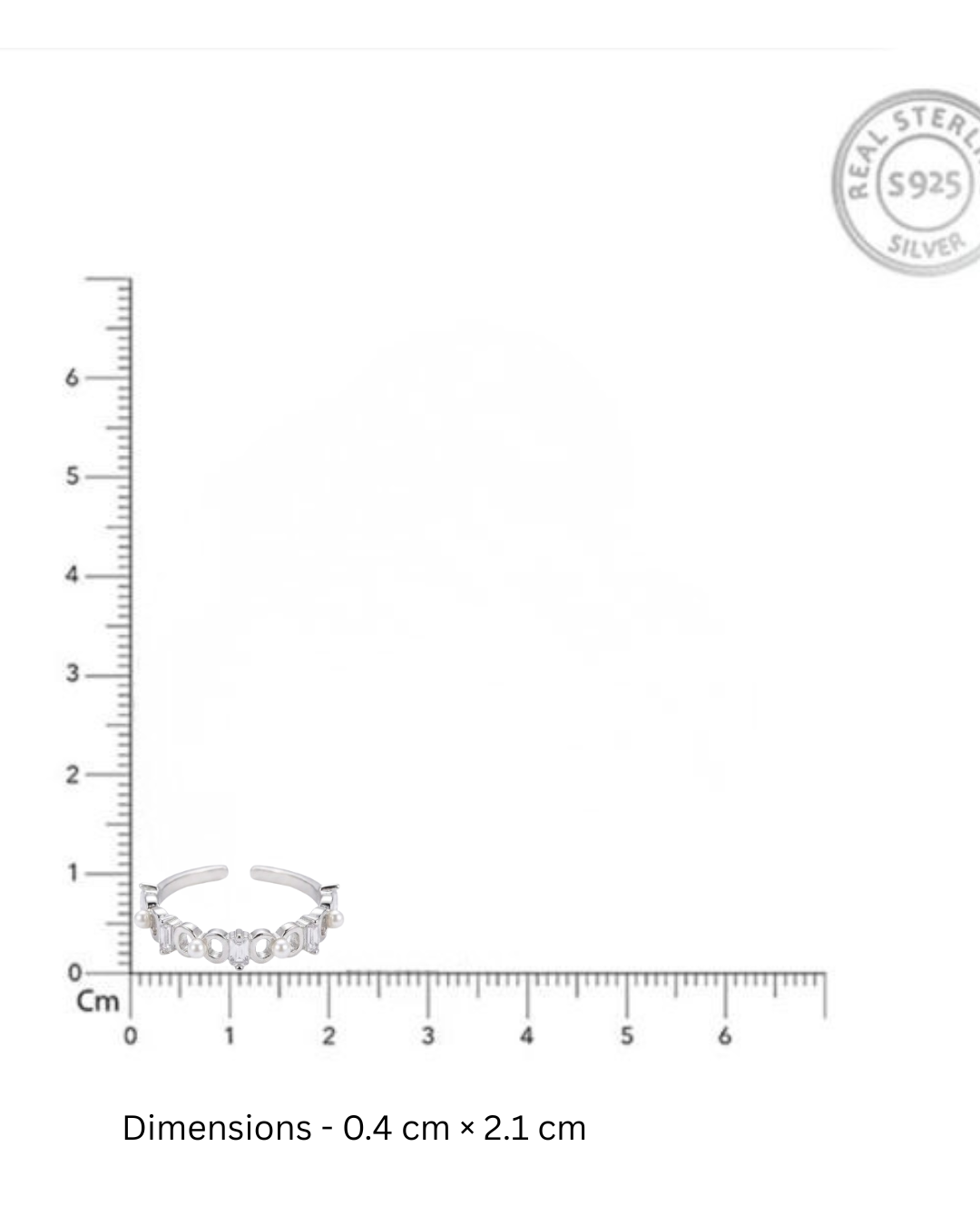 925 Silver Pearl Loop Ring