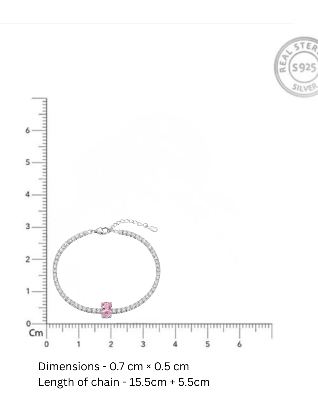 Pink Solitaire Tennis Bracelet