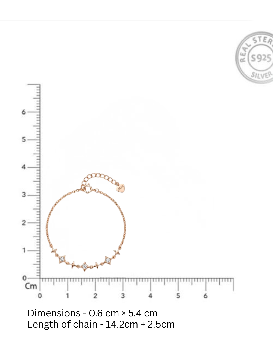 Celestial Star Motif Bracelet | 925 Sterling Silver Bracelet