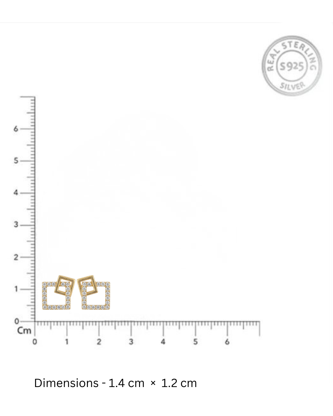 Faye Square Studs – Pavé CZ