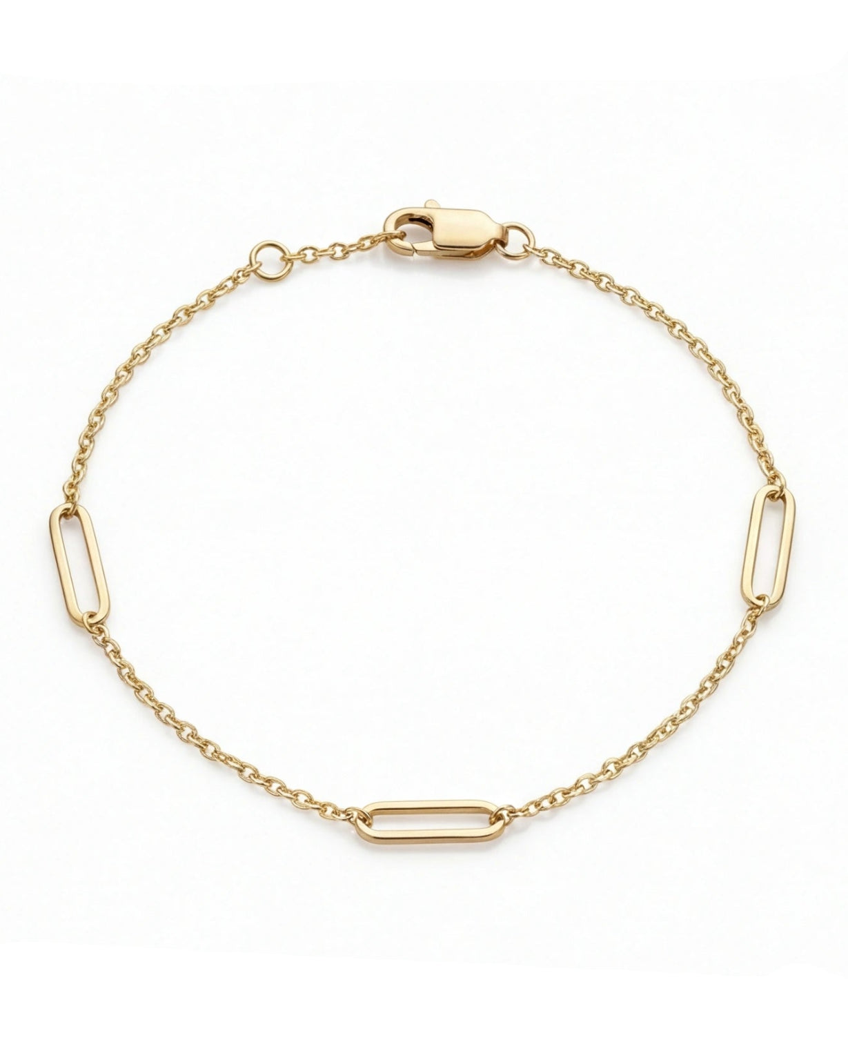 Oval Chain Link Bracelet for Women #color_gold
