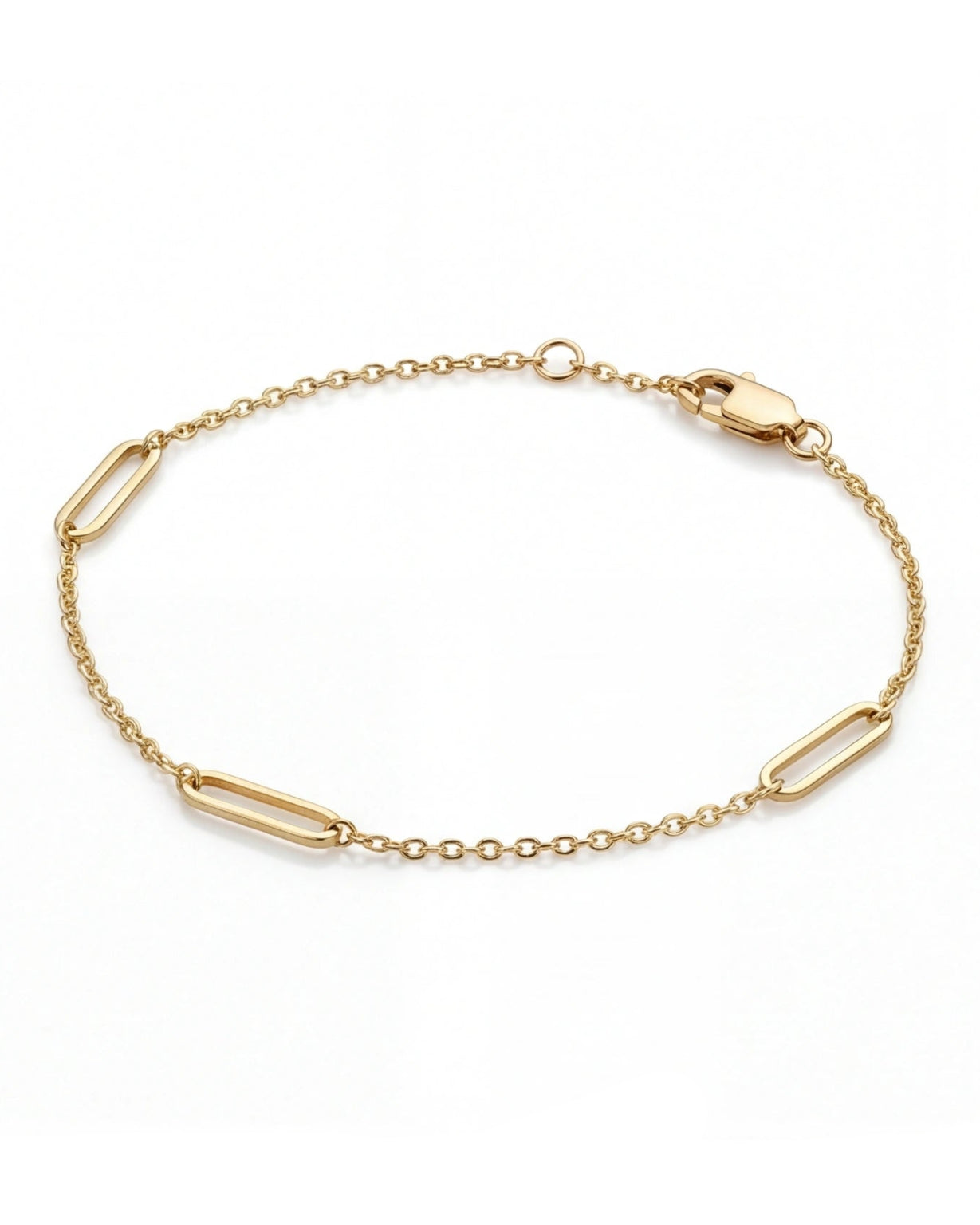 Oval Chain Link Bracelet for Women #color_gold