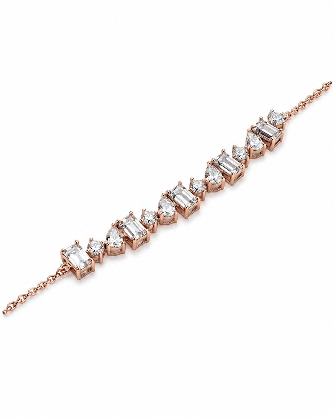 Baguette Chain Bracelet for Women #color_rose gold