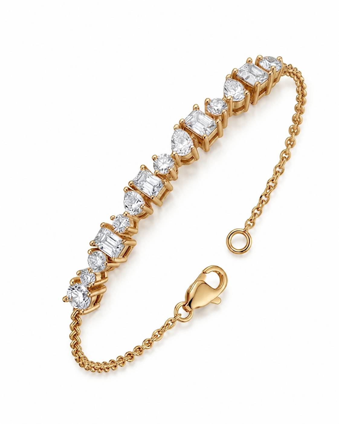 Baguette Chain Bracelet for Women #color_gold