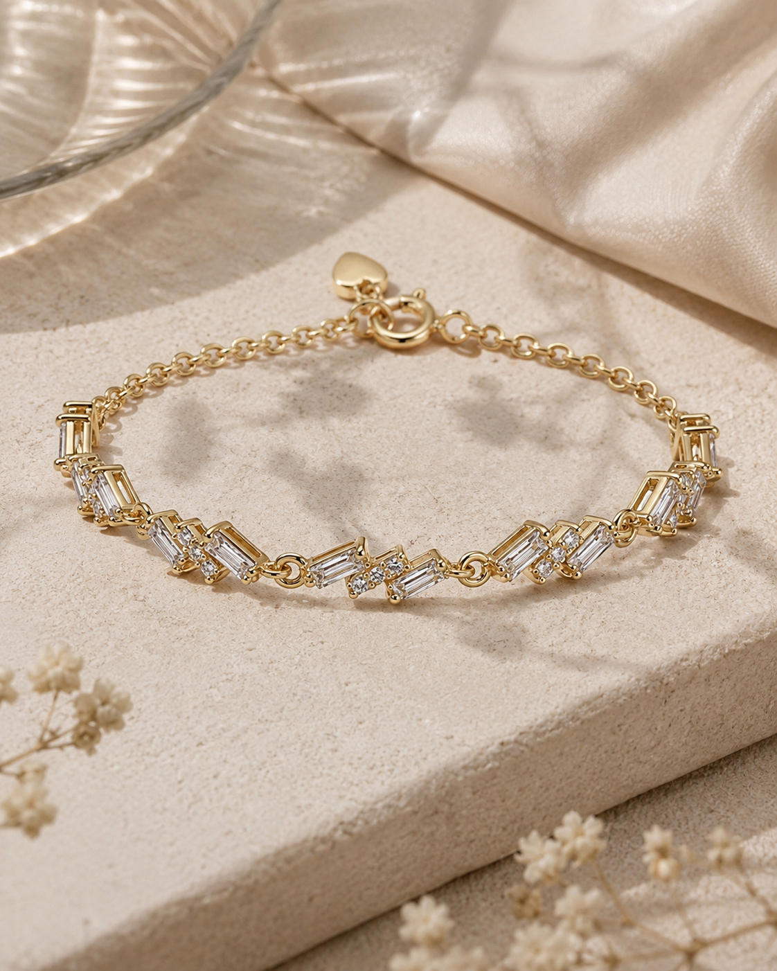 Baguette Chain Bracelet for Women #color_gold