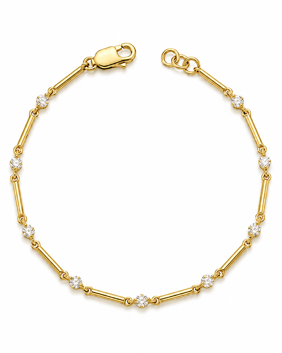 925 Sterling Silver Link Bracelet#color_gold