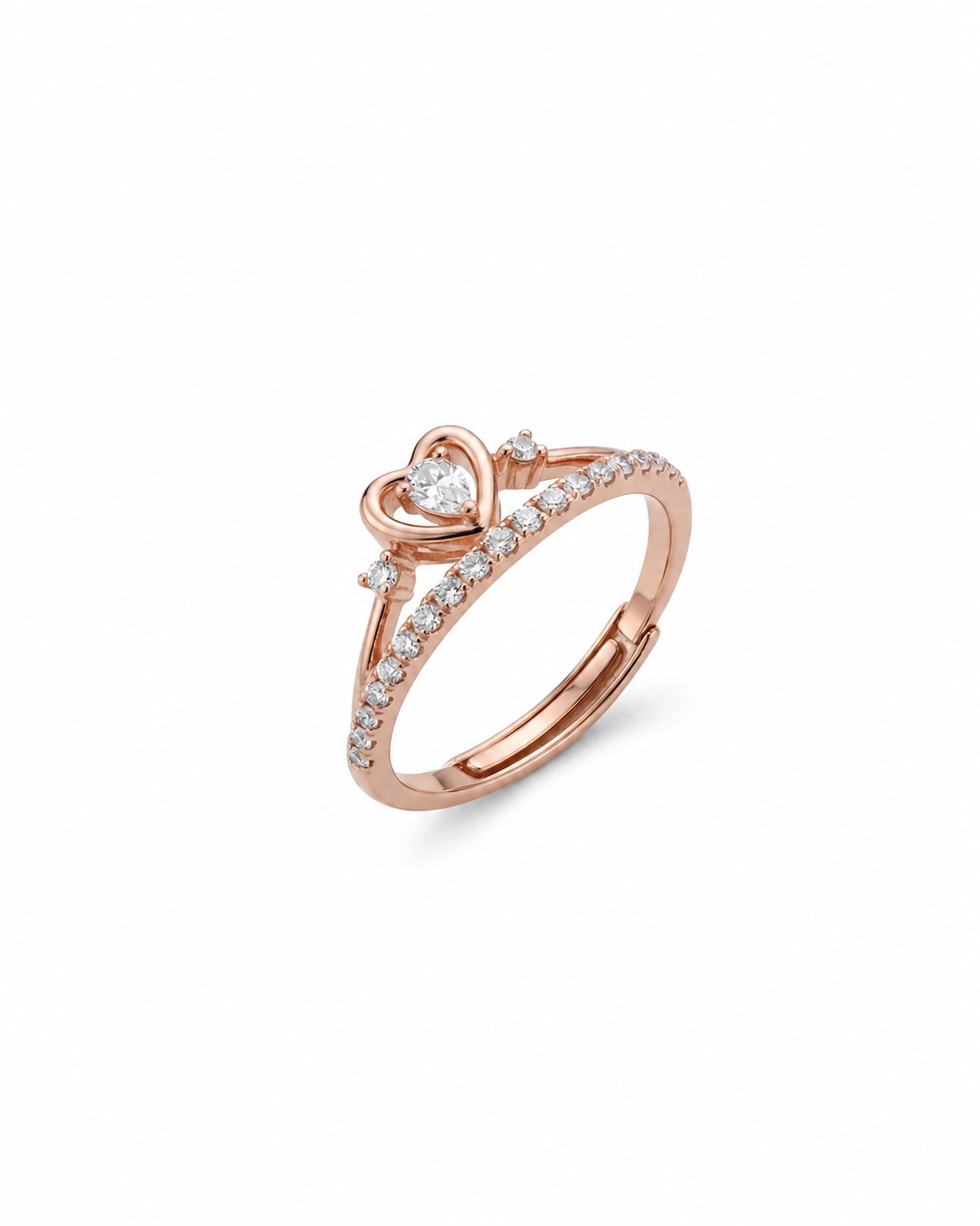 Heart Ring for Women #color_rose gold