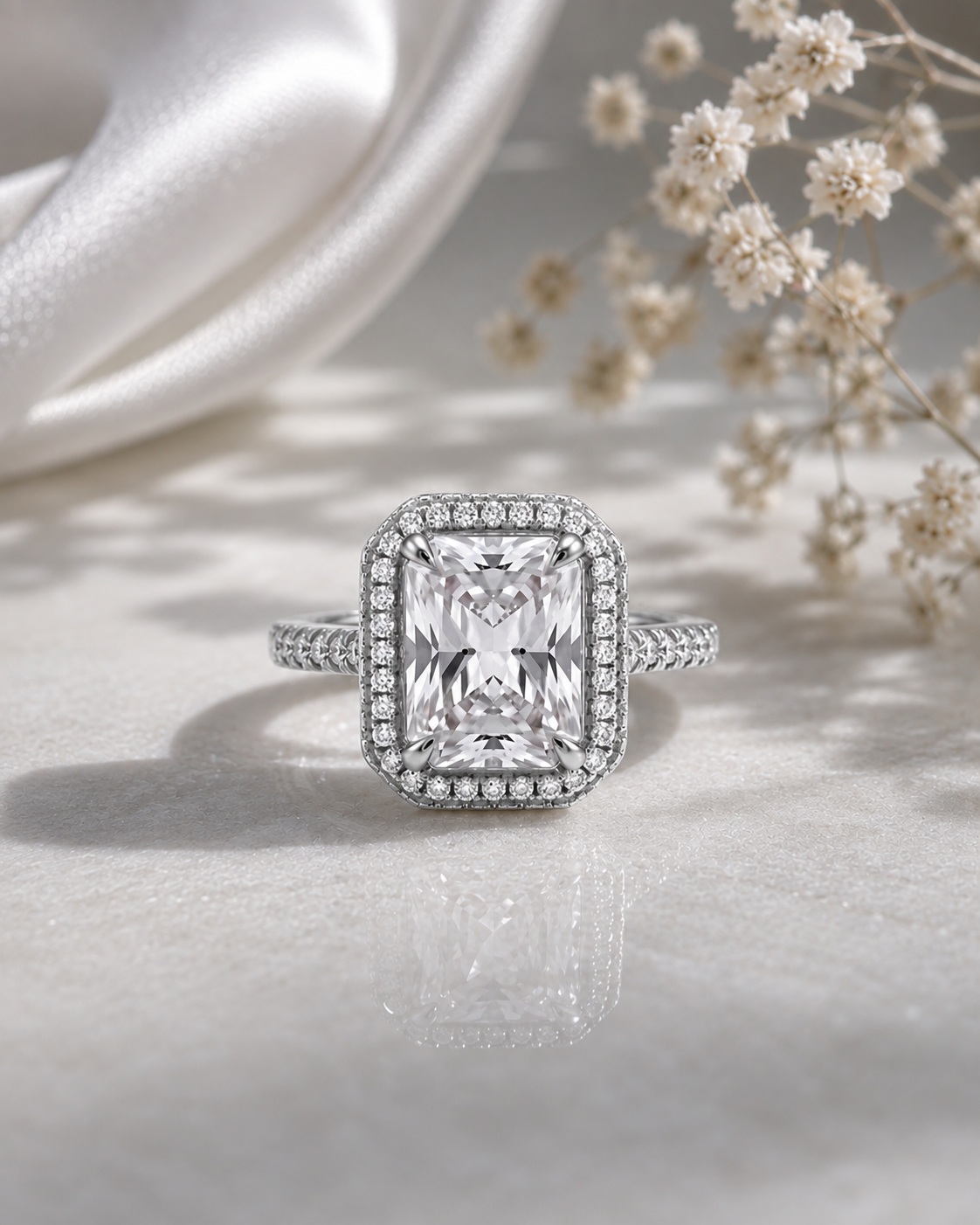 Silver gemstone ring#color_silver