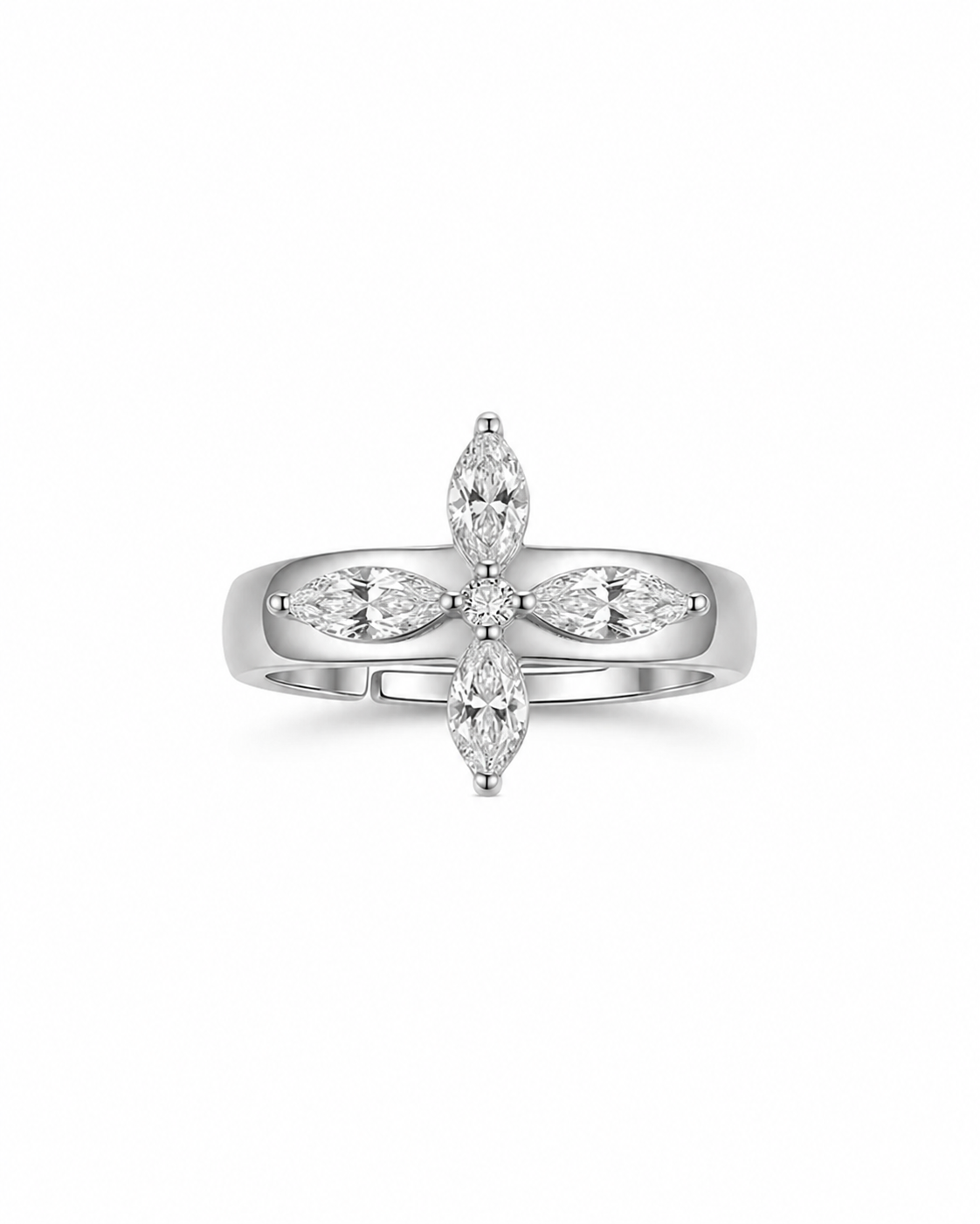  Bloom flower ring#color_silver