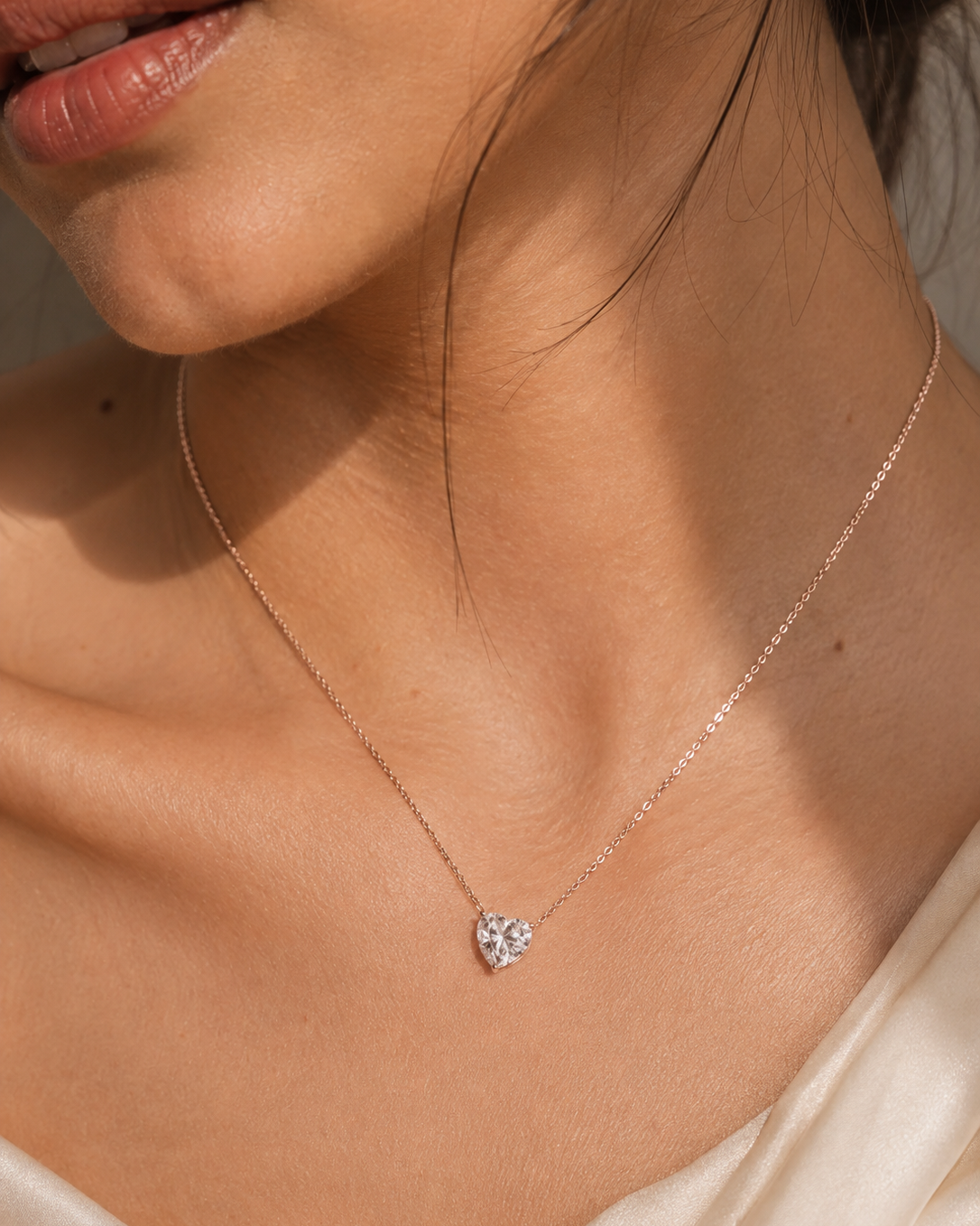 Heart Necklace for Women #color_rose gold
