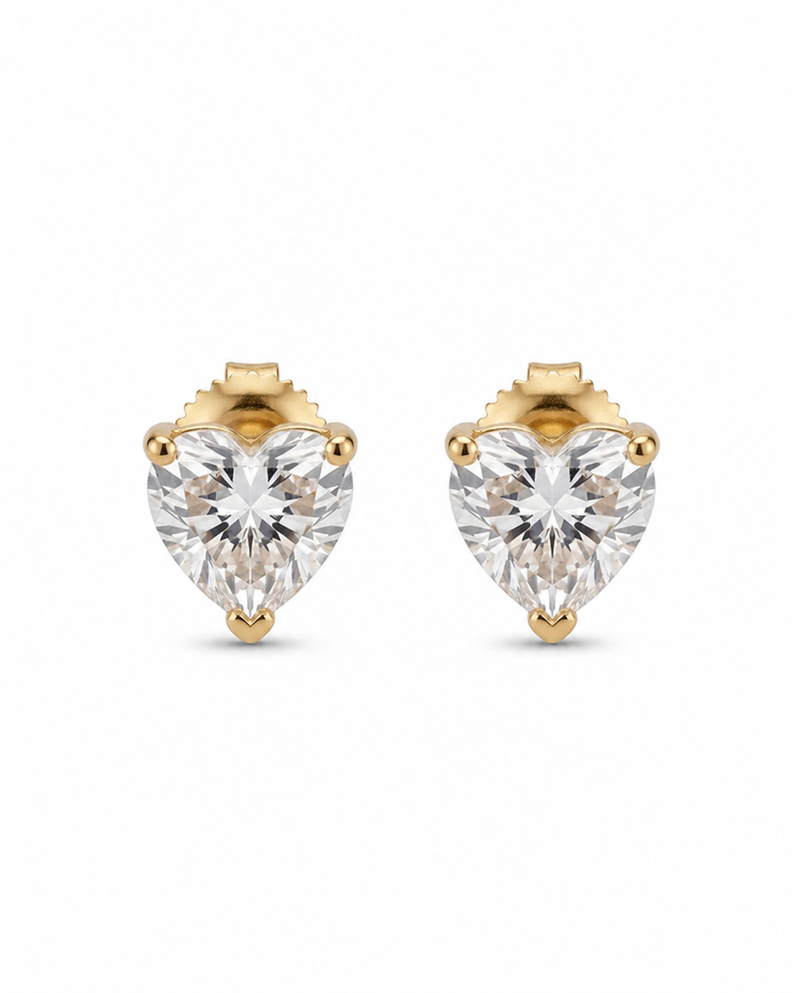 Solitaire earrings for women#color_ gold