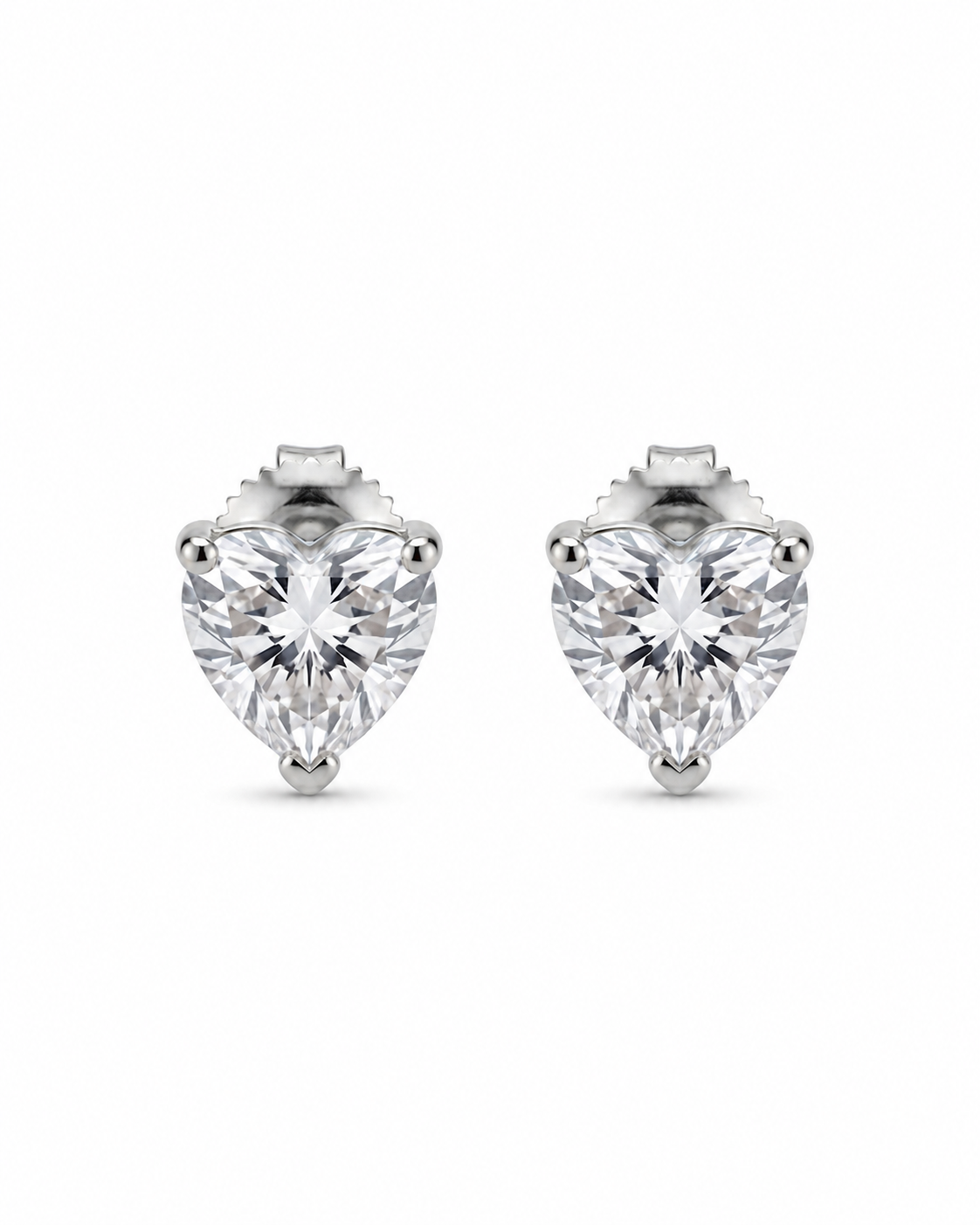 Solitaire earrings for women#color_silver