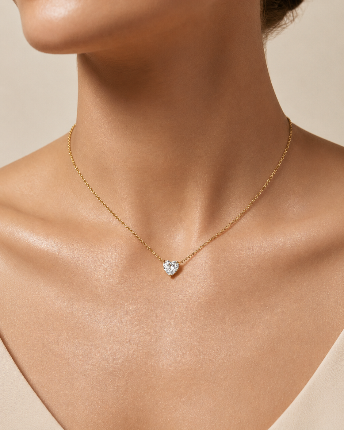 Heart Necklace for Women #color_gold