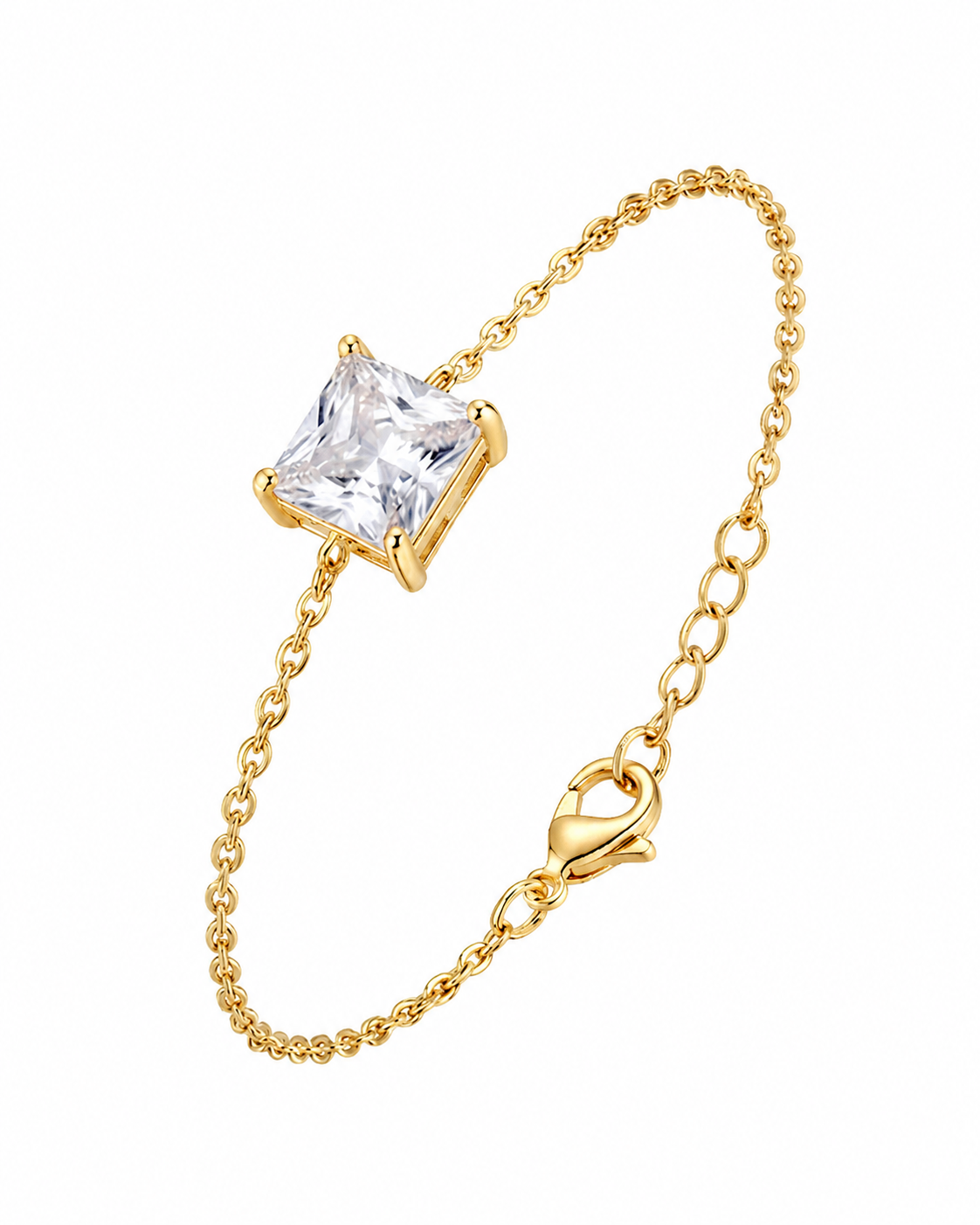 Sol Square Bracelet | 925 Silver Square Chain Bracelet