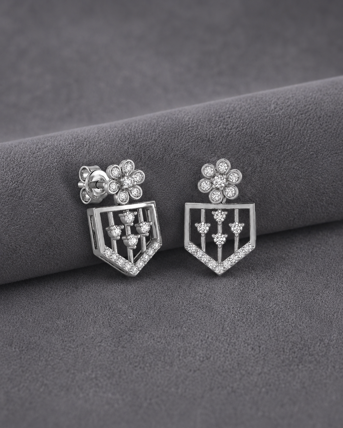 Bloom Haven Drop Earrings #color_silver